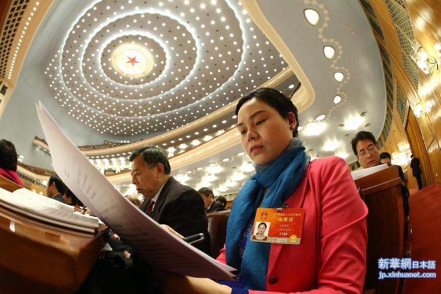 （两会&middot;人大开幕）（28）十二届全国人大三次会议在京开幕 