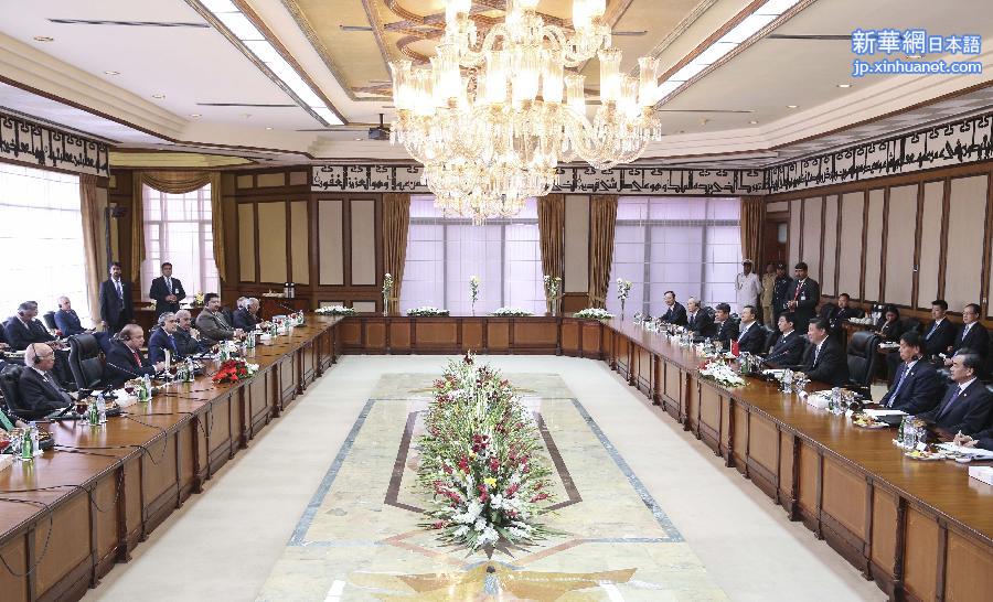 （XHDW）（1）习近平同巴基斯坦总理谢里夫举行会谈