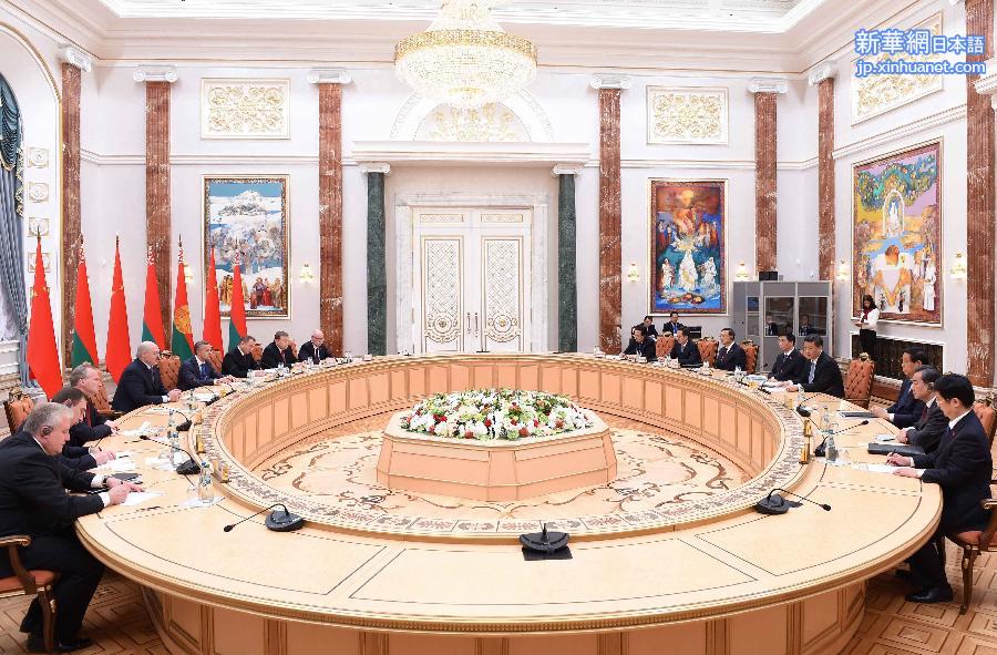 （XHDW）习近平同白俄罗斯总统卢卡申科举行会谈