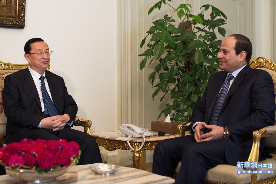（XHDW）埃及总统塞西会见习近平主席特使、文化部部长雒树刚 