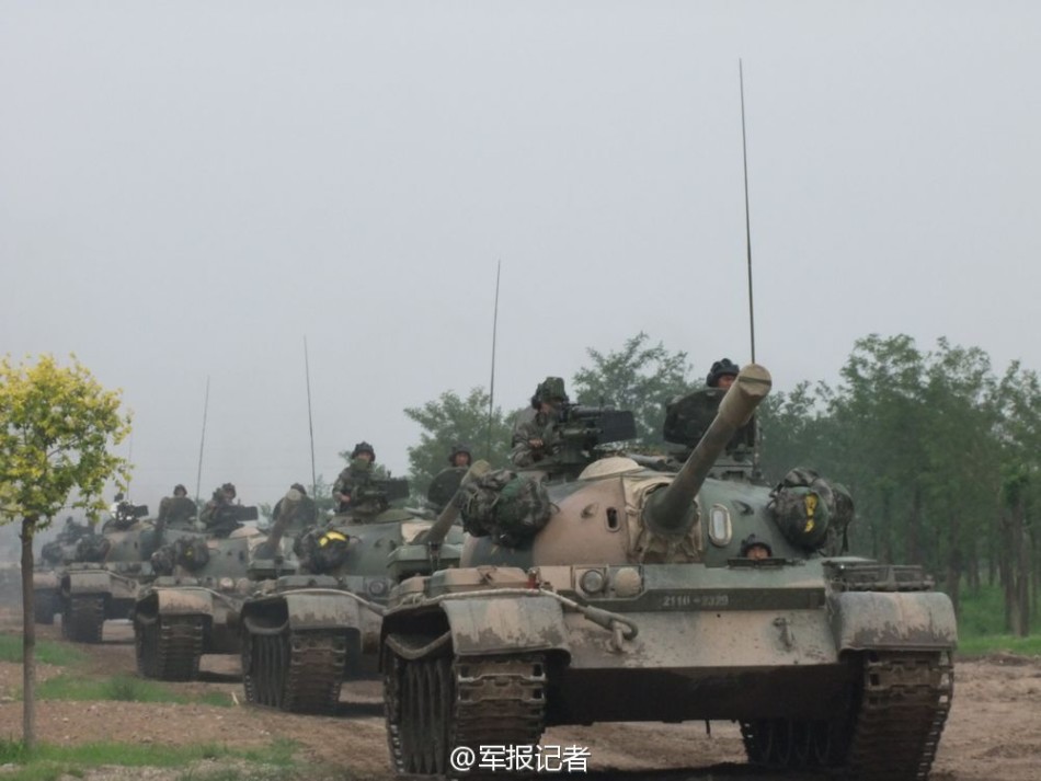 北京衛戍区、59式戦車が勢揃い
