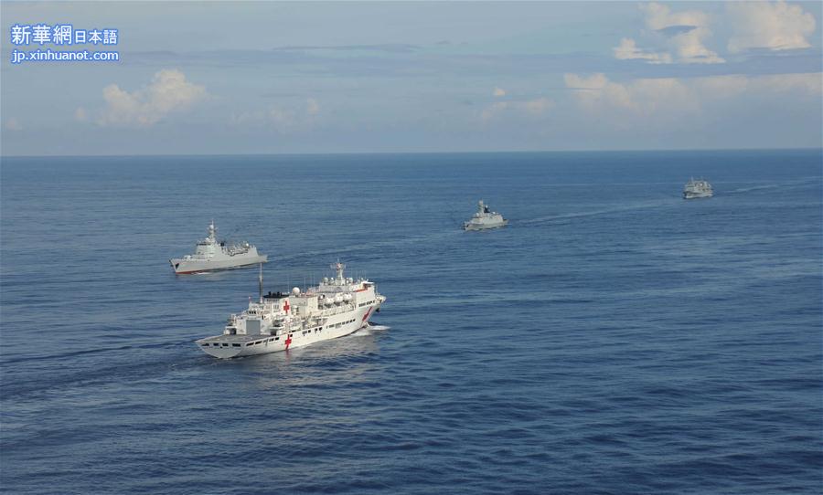 （国际·图文互动）（7）中国海军舰艇编队在太平洋东部某海域成功开展国际人道主义海上医疗救护与后送演练