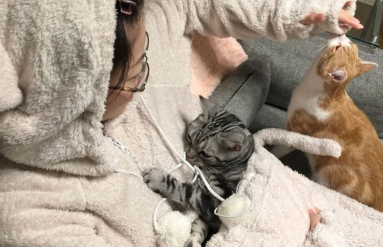 猫奴福利：日本公司设计人猫连体睡衣