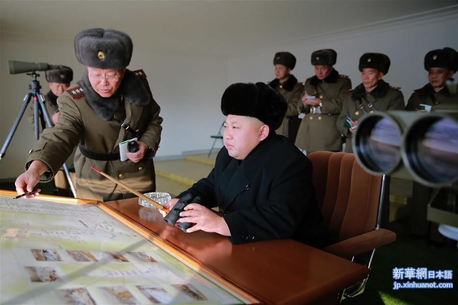 （国际）（3）金正恩观摩朝鲜人民军联合部队对抗训练 
