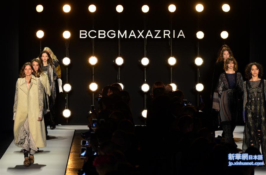 （国际）（4）2016纽约秋冬时装周开幕 BCBGMAXAZRIA举行时装发布