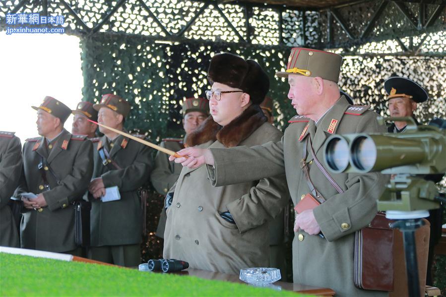 （国际）（2）金正恩指导朝鲜人民军进行登陆及反登陆演习 