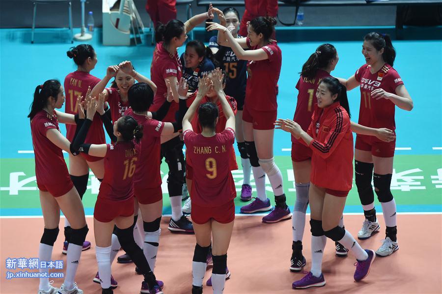 （体育）（1）排球——女排精英赛：中国胜日本