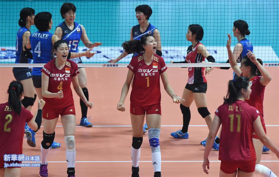 （体育）（2）排球——女排精英赛：中国胜日本
