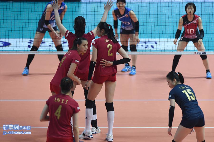 （体育）（8）排球——女排精英赛：中国胜日本