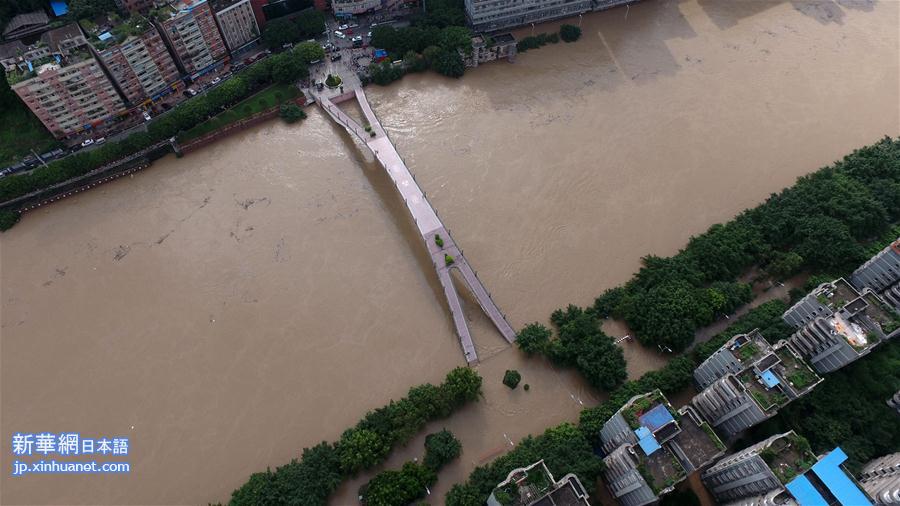 （生态）（4）长江重要支流綦河遇超保证水位近2.2米洪水过境
