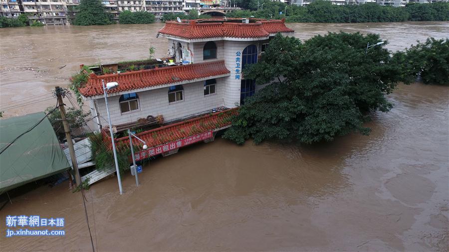 （生态）（5）长江重要支流綦河遇超保证水位近2.2米洪水过境
