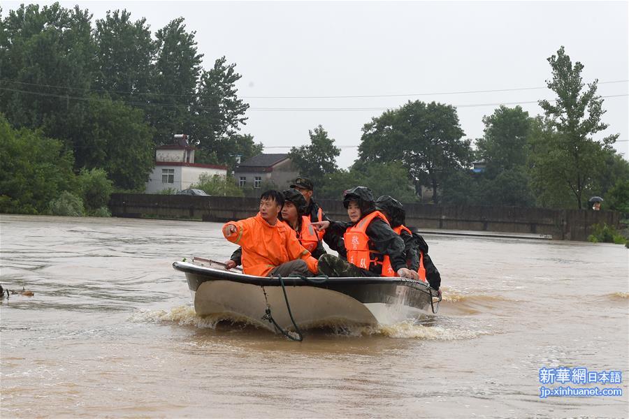 （社会）（3）安徽：武警官兵抗洪救灾