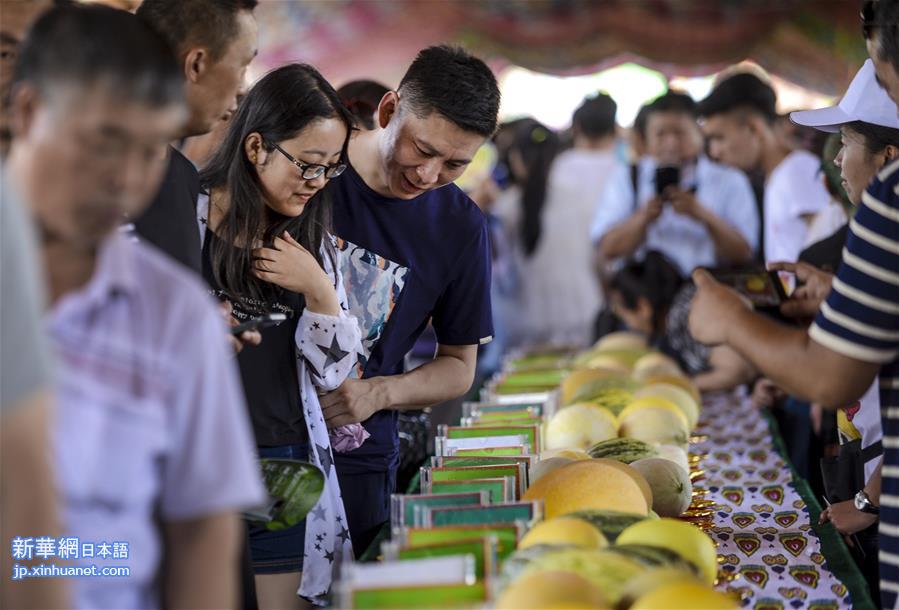 （晚报）（2）新疆举办第十三届哈密瓜节