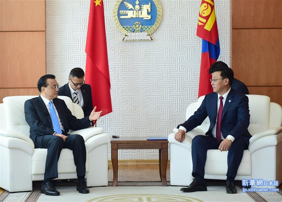 （XHDW）（5）李克强同蒙古国总理额尔登巴特举行会谈