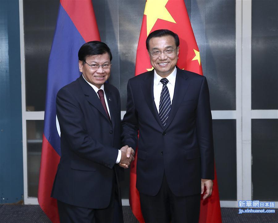 （XHDW）李克强会见老挝总理通伦