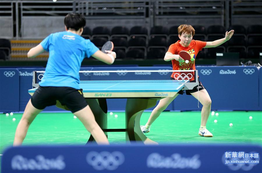 （里约奥运会）（9）中国乒乓球队首次适应比赛场地