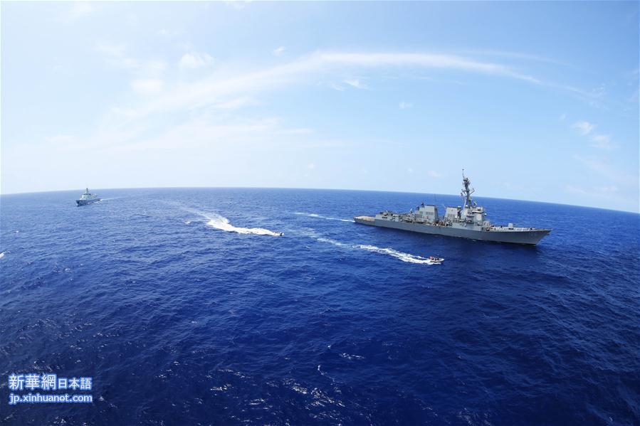 （国际）（1）“环太平洋-2016”演习：中美舰艇联合演练小艇拦截登临