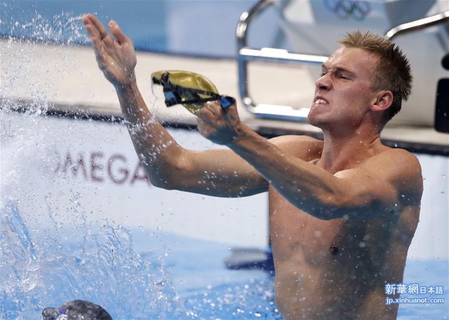（里约奥运会·夺冠一刻）（1）游泳——男子200米蛙泳：哈萨克斯坦选手巴兰金夺冠