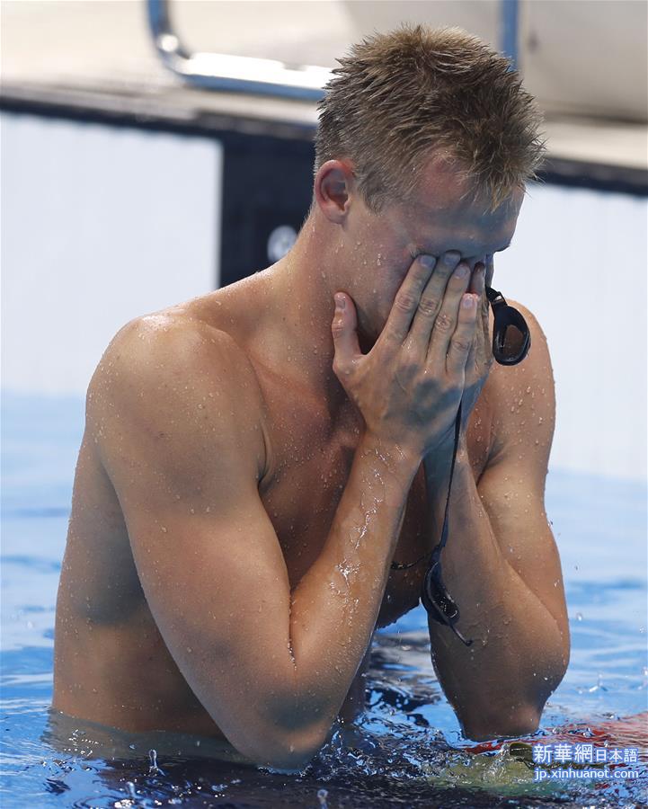 （里约奥运会·夺冠一刻）（2）游泳——男子200米蛙泳：哈萨克斯坦选手巴兰金夺冠