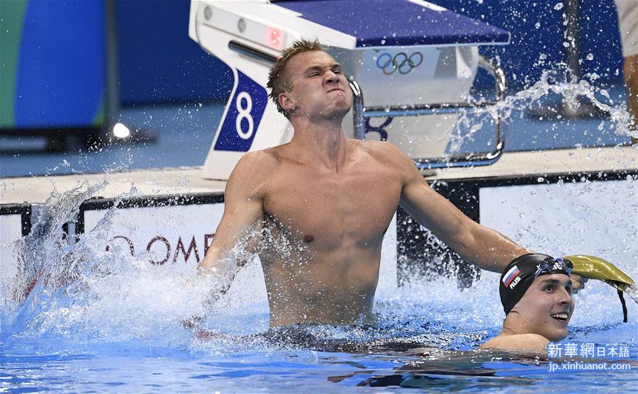 （里约奥运会·夺冠一刻）（5）游泳——男子200米蛙泳：哈萨克斯坦选手巴兰金夺冠