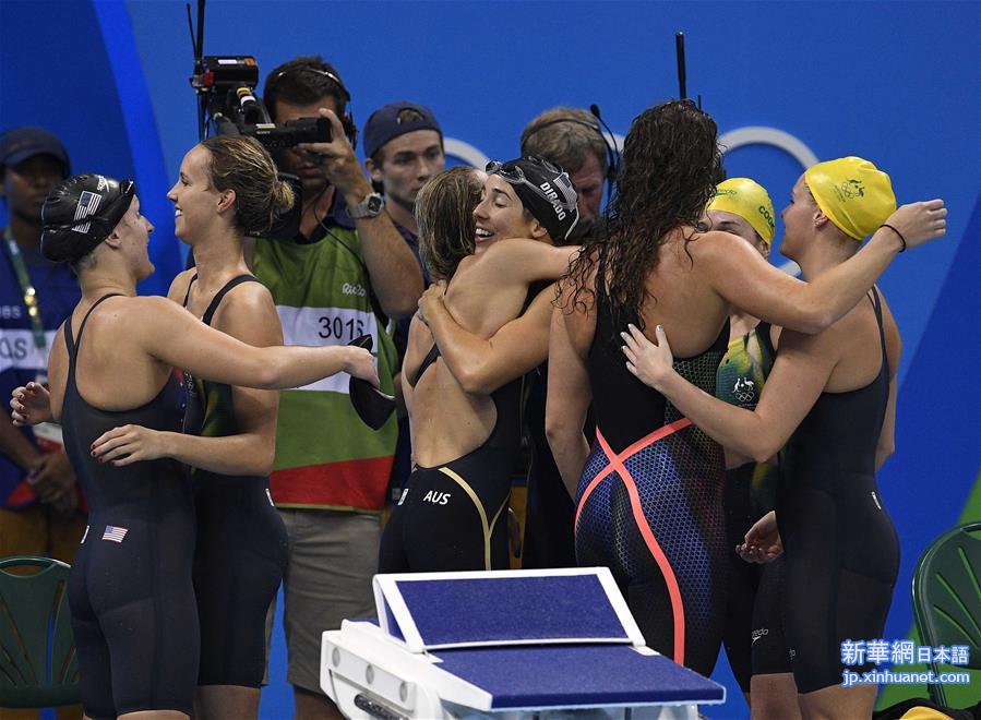 （里约奥运会）（6）游泳——女子4x200米自由泳接力：美国队夺冠