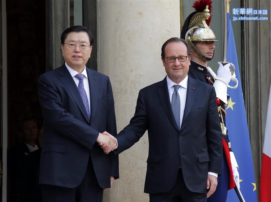（时政）（1）张德江对法国进行正式友好访问