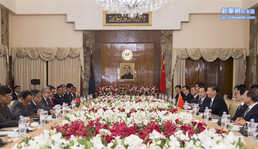 （XHDW）习近平会见孟加拉国总统哈米德