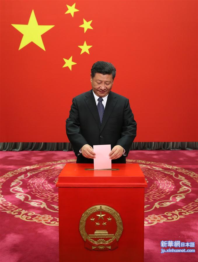 （时政）习近平参加北京市区人大代表换届选举投票
