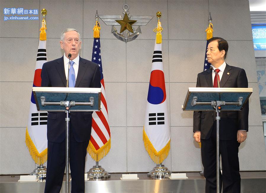 （外代一线）（1）韩美防长称将按计划年内部署“萨德”反导系统