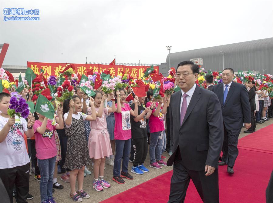 （XHDW）（2）全国人大常委会委员长张德江抵达澳门