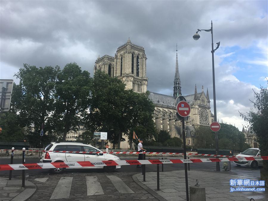 （国际）（5）法国巴黎圣母院前广场一男子袭警