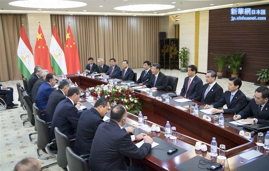 （XHDW）习近平会见塔吉克斯坦总统拉赫蒙