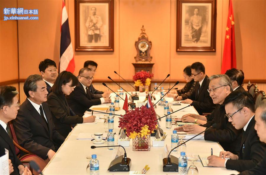 （XHDW）王毅与泰国外长敦举行会谈