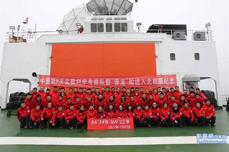 （第八次北极科考）（1）中国第八次北极科学考察队进入北极圈