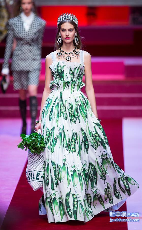（国际）（1）米兰时装周——杜嘉班纳发布2018春夏女装新品