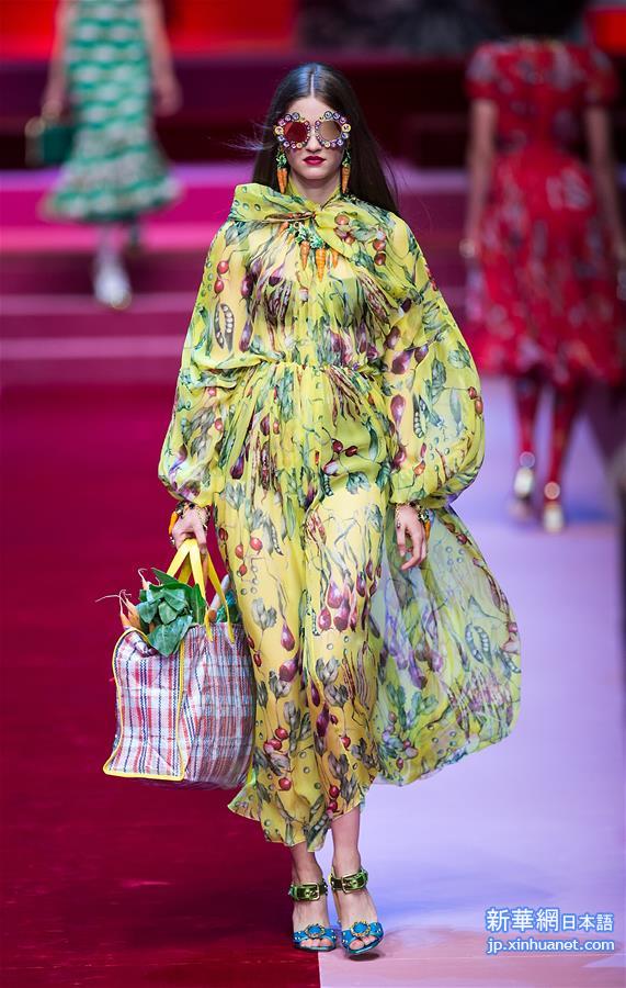（国际）（2）米兰时装周——杜嘉班纳发布2018春夏女装新品