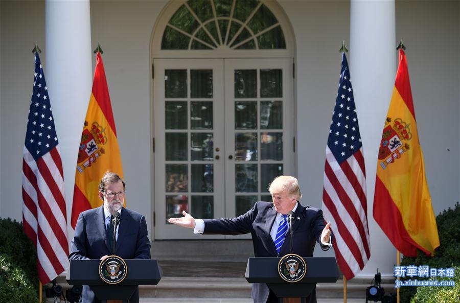 （XHDW）（4）特朗普会见西班牙首相拉霍伊