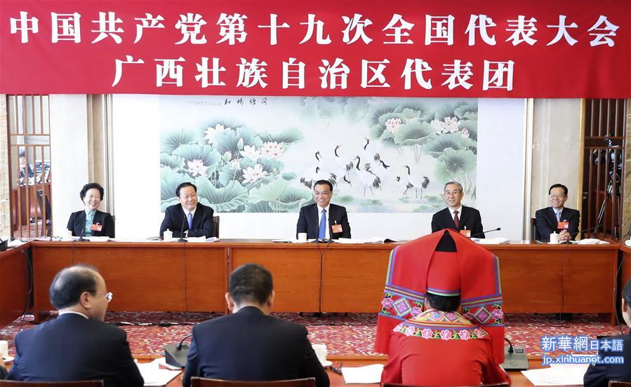 （十九大）李克强参加党的十九大广西壮族自治区代表团讨论