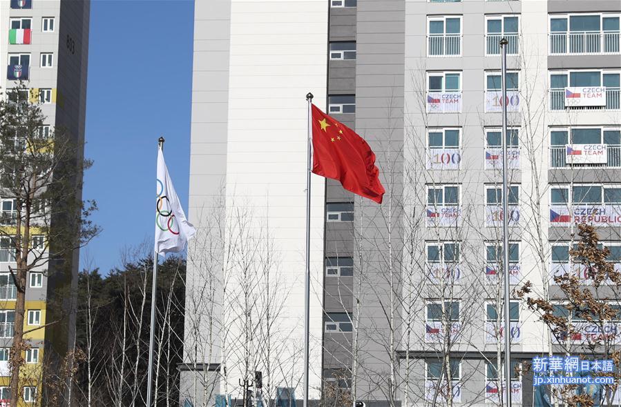 （冬奥会）（10）中国体育代表团举行升旗仪式