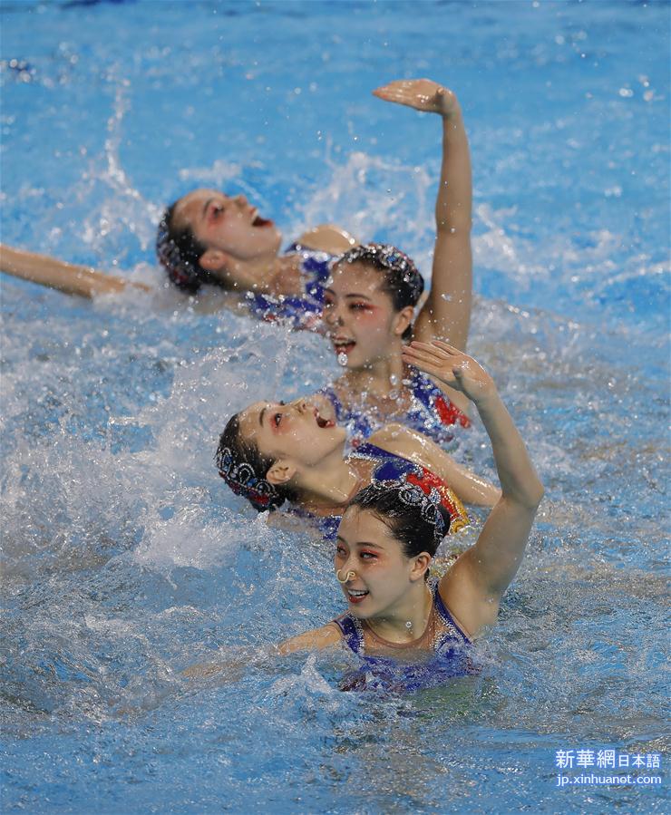 （体育）（7）花样游泳——FINA世界系列赛：中国队获集体自由自选冠军