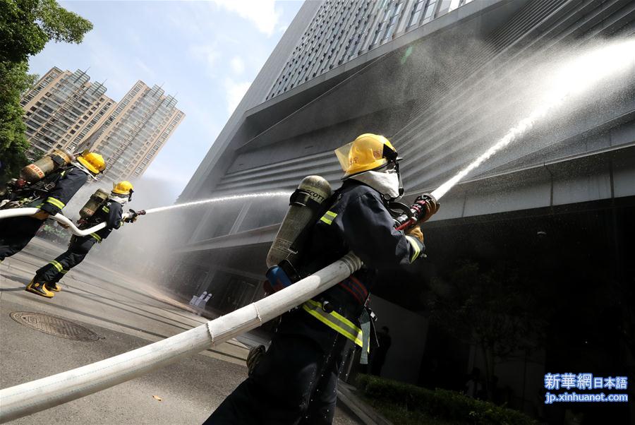 （社会）（2）上海举行防灾减灾疏散演练
