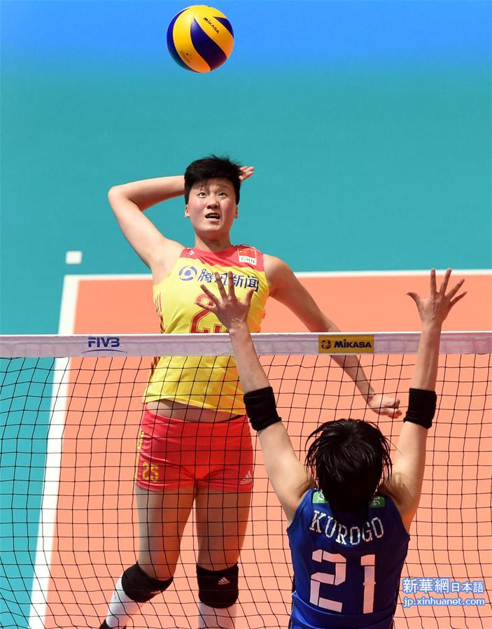 （体育）（6）排球——世界女排联赛香港站：中国队胜日本队