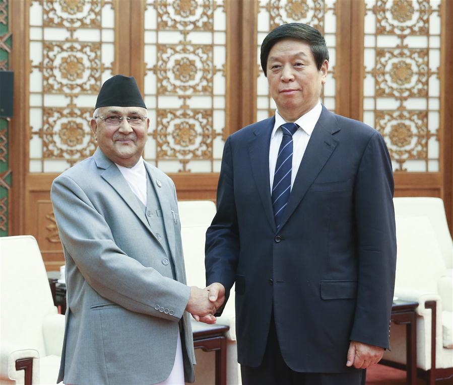 （时政）栗战书会见尼泊尔总理奥利