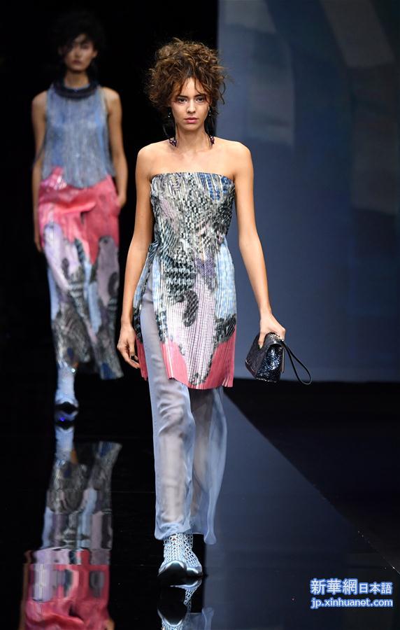 （国际）（1）米兰时装周：乔治·阿玛尼发布2019春夏新品
