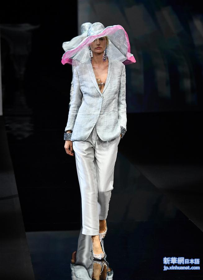 （国际）（3）米兰时装周：乔治·阿玛尼发布2019春夏新品