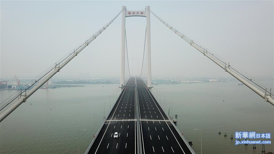 （经济）（2）一桥飞架珠江口 南沙大桥通车