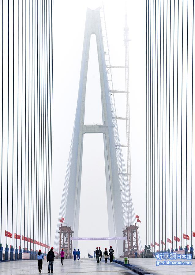 （经济）（2）武汉青山长江大桥顺利合龙