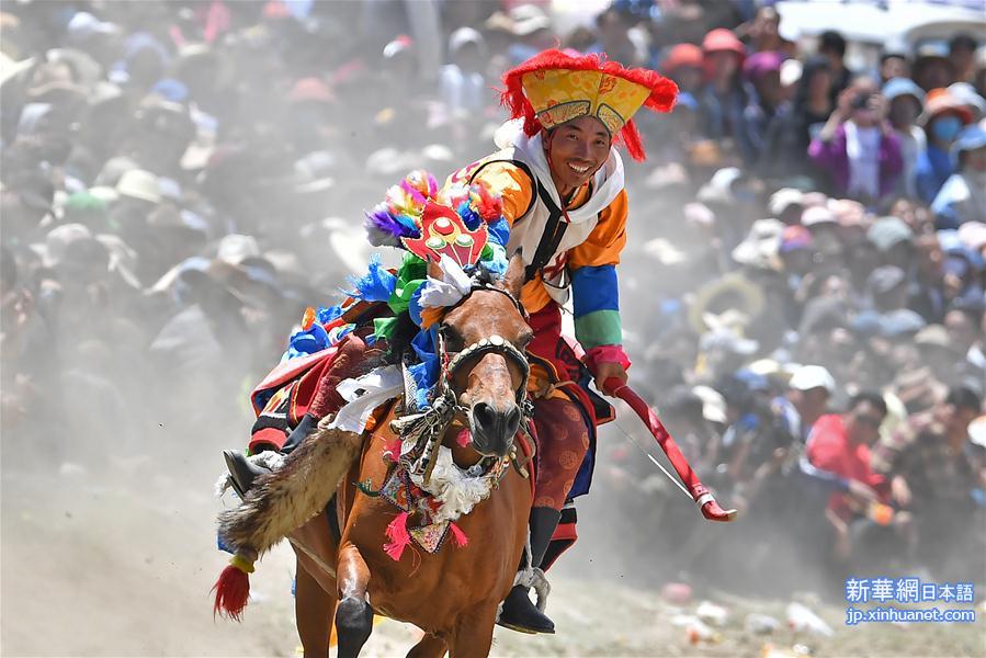 （体育）（2）拉萨河谷举行传统赛马活动