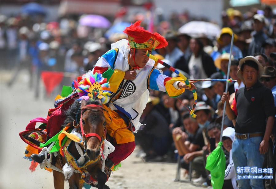 （体育）（7）拉萨河谷举行传统赛马活动
