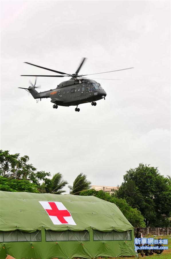 （国际·图文互动）（2）陆军国产新型加改装救护直升机首次走出国门参加卫勤联演